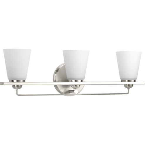 Flight 3 Light 26.25 inch Brushed Nickel Bath Vanity Wall Light, Design Series
