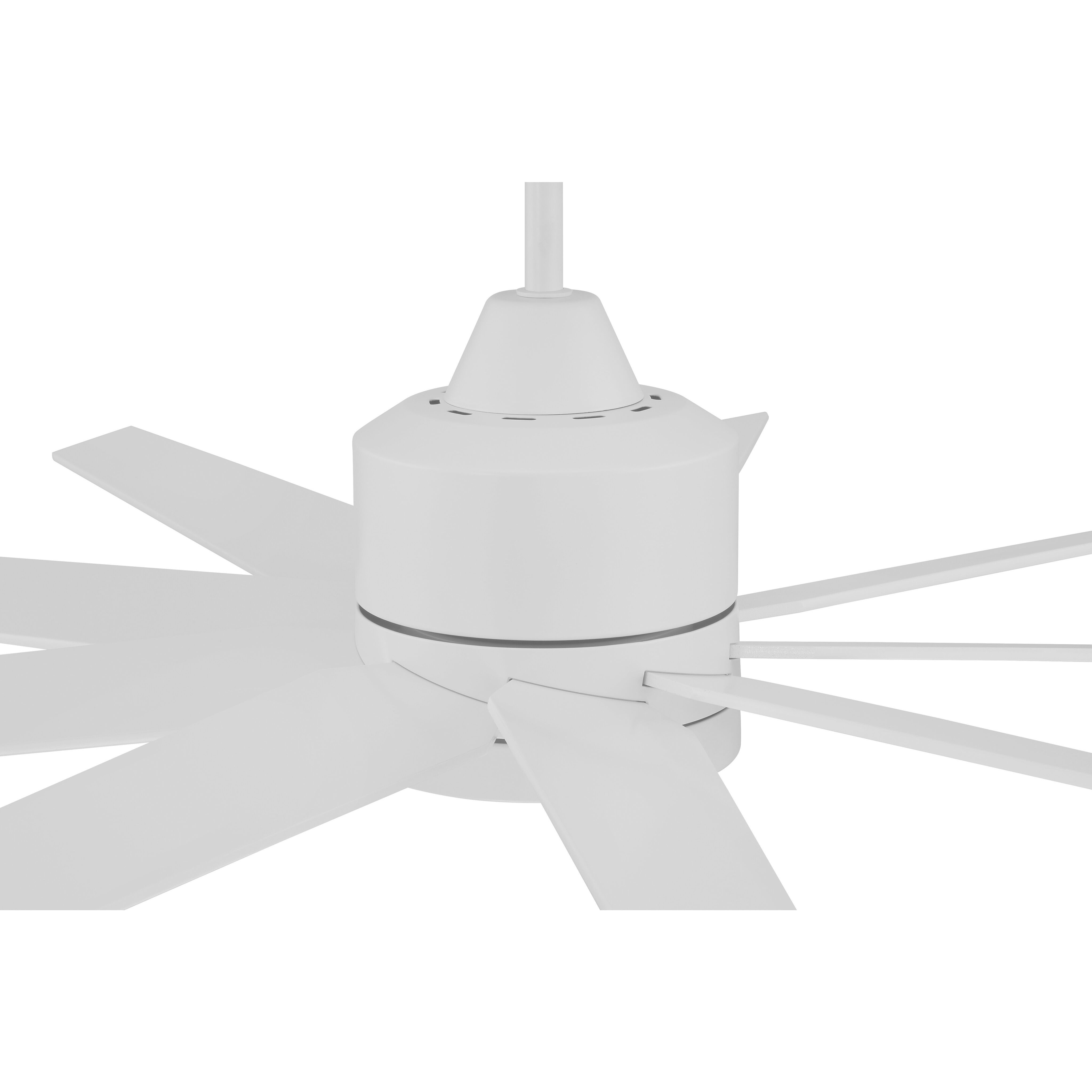 Champion 60 inch Matte White with Matte White/Matte White Blades Ceiling Fan
