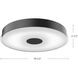 Parker LED 19.5 inch Brushed Nickel Flush Mount Ceiling Light in Gray