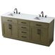 Alden 72 X 35 inch Chestnut Brown Bathroom Vanity Cabinet