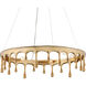Liquid 6 Light 36 inch Polished Brass Chandelier Ceiling Light, Sasha Bikoff Collection