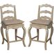 French Provencal 44 inch Antique Cream with Natural Bar Stool