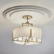 Malen LED 15.5 inch Champagne Bronze Semi Flush Mount Ceiling Light