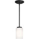 Oslo 1 Light 4 inch Midnight Black Mini-Pendant Ceiling Light