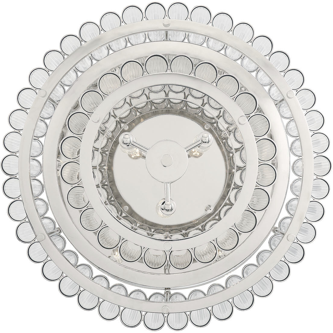 Glasbury 9 Light 23.75 inch Polished Nickel Flush Mount Ceiling Light