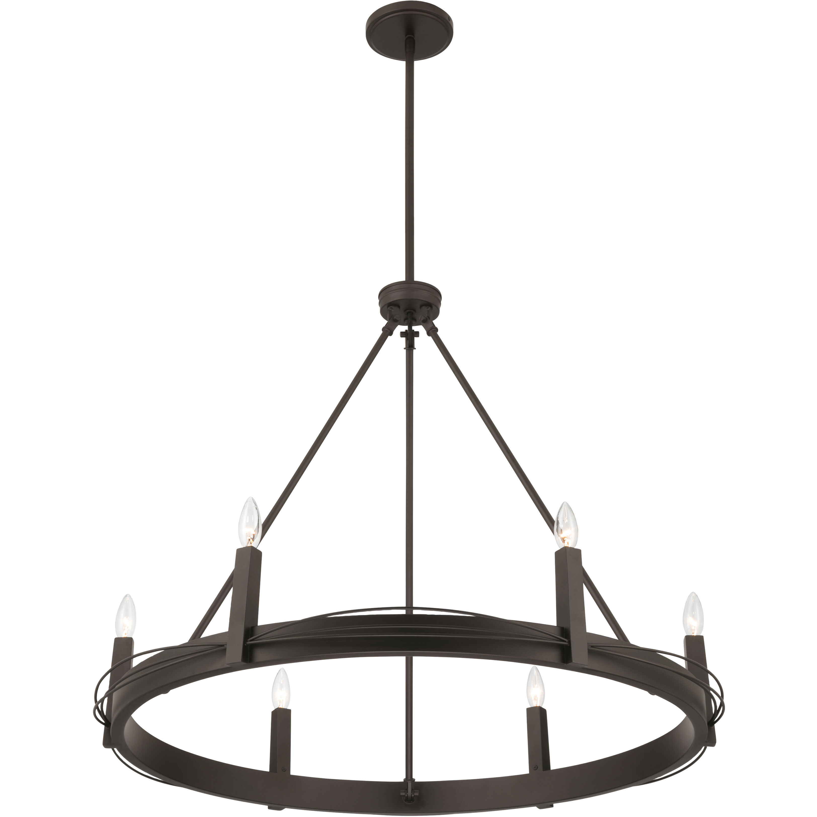 Dalvor 6 Light 36 inch Dark Bronze Pendant Ceiling Light