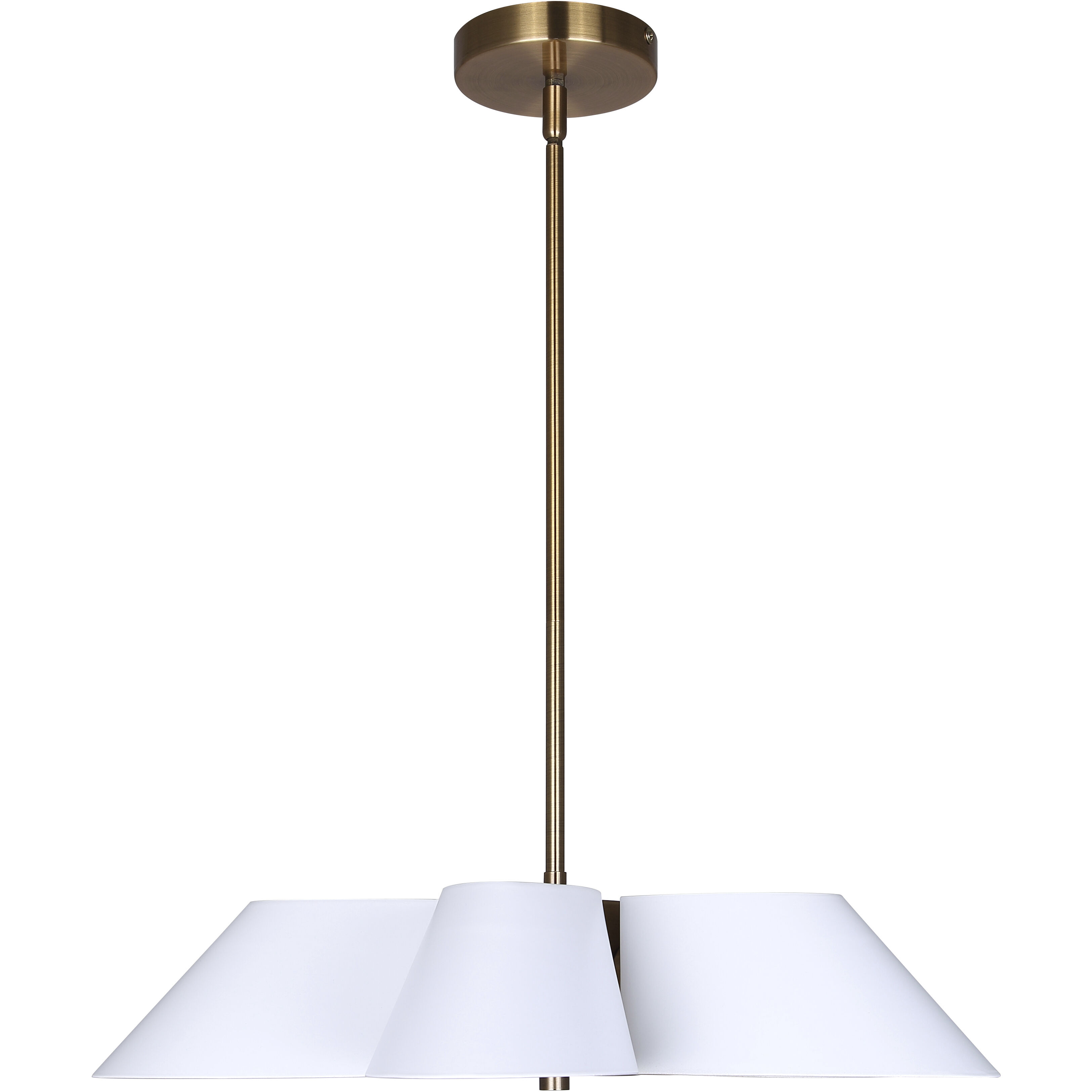 Daxton 5 Light 21.5 inch Matte White and Gold Chandelier Ceiling Light