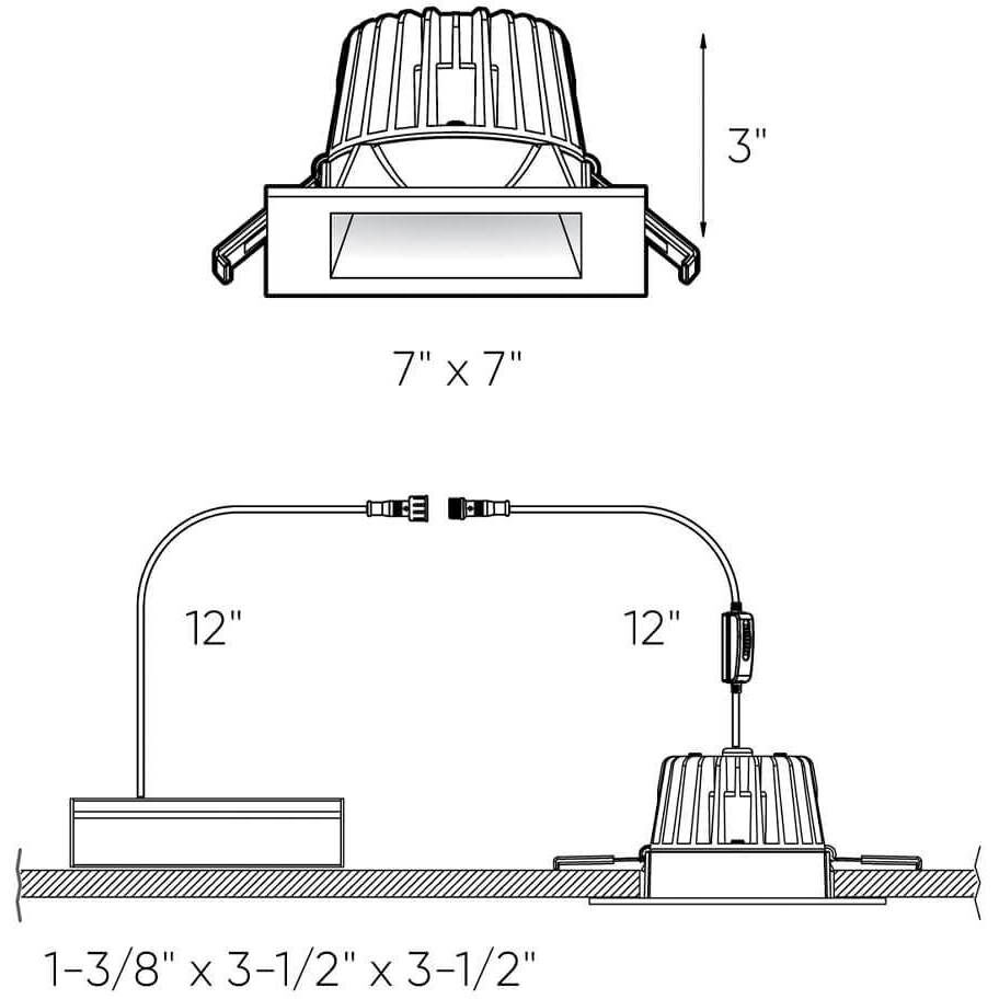 RGR Satin Nickel Regressed in 3000K, Gimbal Down Light