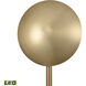 Addy 58 inch 9.00 watt Aged Brass with Black Floor Lamp Portable Light