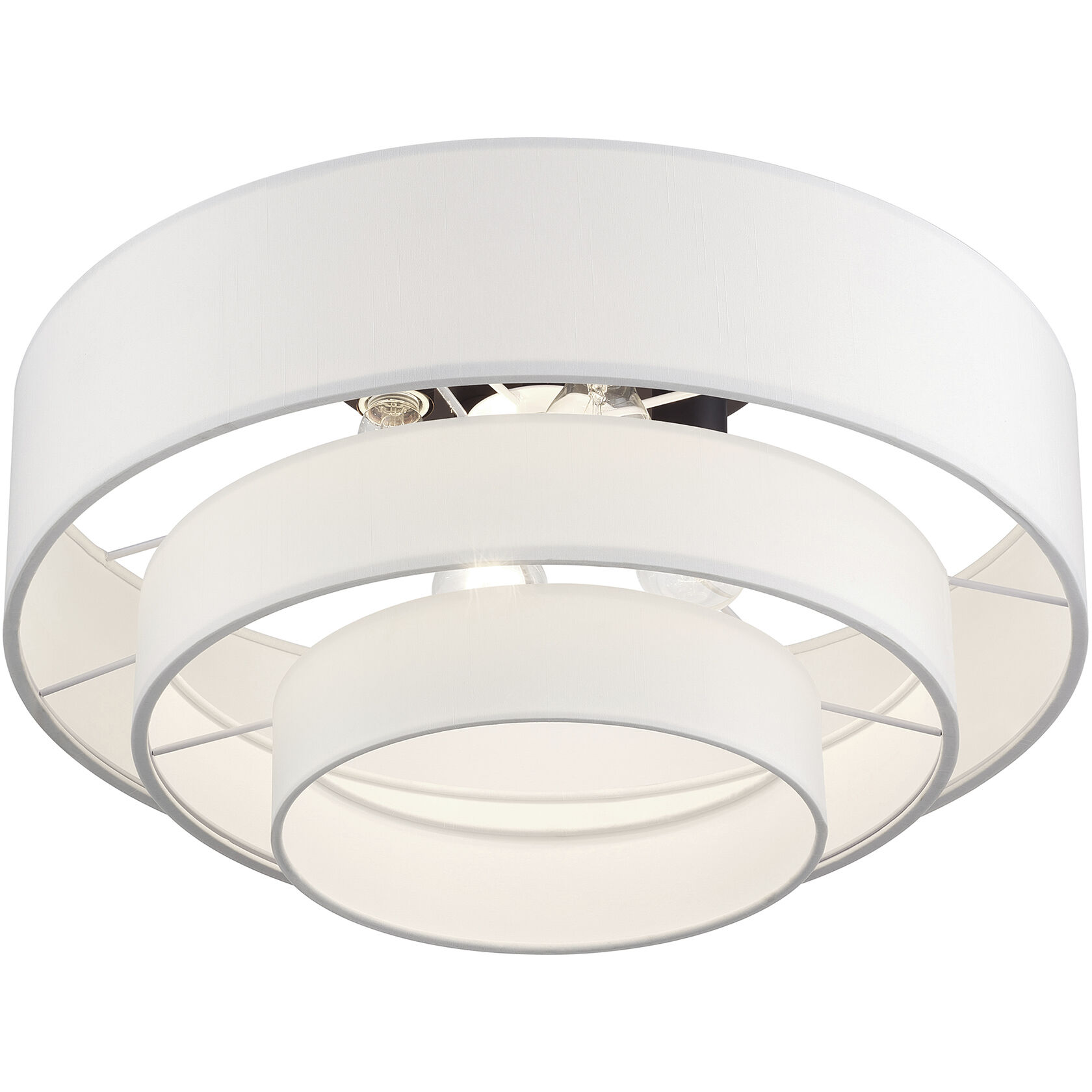Manorwood 4 Light 21 inch Bronze Semi-Flush Ceiling Light