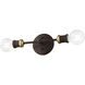 Lansdale 2 Light 5 inch Bronze with Antique Brass Accents Vanity Sconce Wall Light