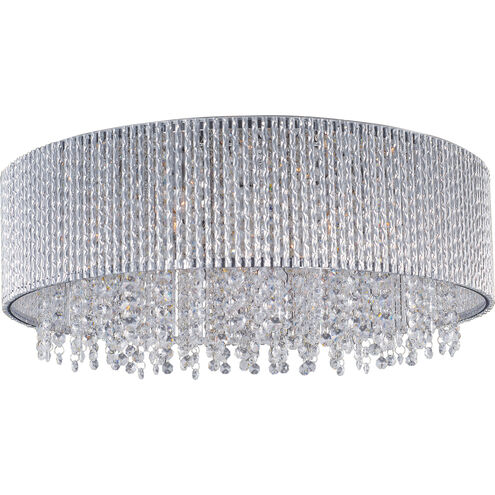 Spiral 10 Light 22 inch Polished Chrome Flush Mount Ceiling Light