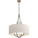 Loop 4 Light 28 inch Soft Gold and Black Pendant Ceiling Light in Soft Gold/Black, Flax