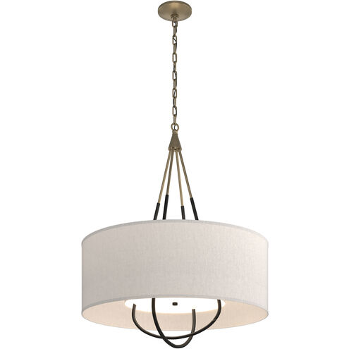 Loop 4 Light 28 inch Soft Gold and Black Pendant Ceiling Light in Soft Gold/Black, Flax