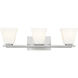 Annalise 3 Light 24 inch Brushed Nickel Vanity Wall Light