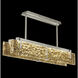 Terra LED 52.25 inch Silver Pendant Ceiling Light in Gold Studio Glass