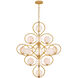 Storrs 14 Light 34 inch Contemporary Gold Leaf and Contemporary Gold Chandelier Ceiling Light