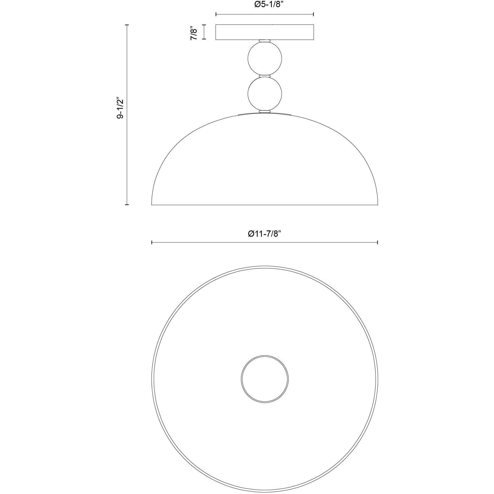 Alora Mood Paisley 1 Light 11.88 inch Brushed Gold/Glossy Opal Glass Semi-Flush Mount Ceiling Light