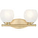 Colette Vanity Wall Light in Modern Gold