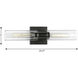 Clarion 2 Light 20 inch Matte Black Bath Vanity Wall Light