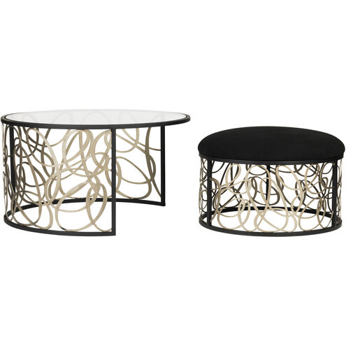 Scribble 32 inch Matte Black with Artifact Coffee Table