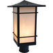 Katsura 1 Light 13.5 inch Rustic Brown Post Mount in Clear Seedy