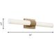 Sarco LED 24 inch Satin Brass Vanity Light Wall Light