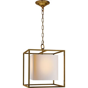 Eric Cohler Caged 1 Light 16 inch Hand-Rubbed Antique Brass Lantern Pendant Ceiling Light in Natural Paper, Small