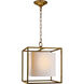 Eric Cohler Caged 1 Light 16 inch Hand-Rubbed Antique Brass Lantern Pendant Ceiling Light in Natural Paper, Small