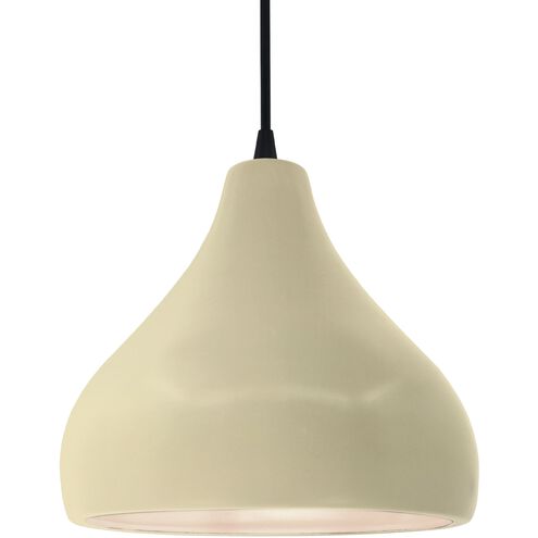 Radiance LED 11.5 inch Vanilla Gloss and Matte Black Pendant Ceiling Light