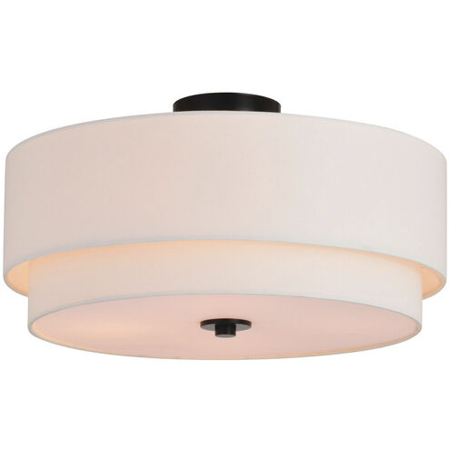 Burnaby 4 Light 20.5 inch Black Semi-Flush Mount Ceiling Light