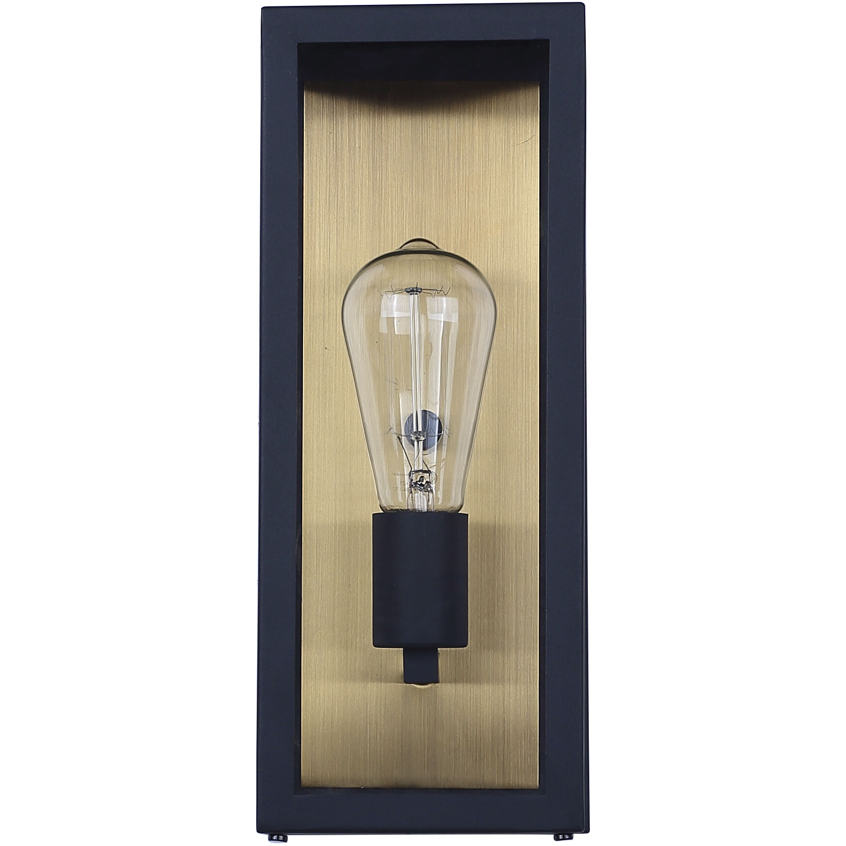 Miller 1 Light 5.5 inch Black/Gold Outdoor Lantern