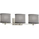 Textile LED 27 inch Brushed Nickel Bath Bar Wall Light