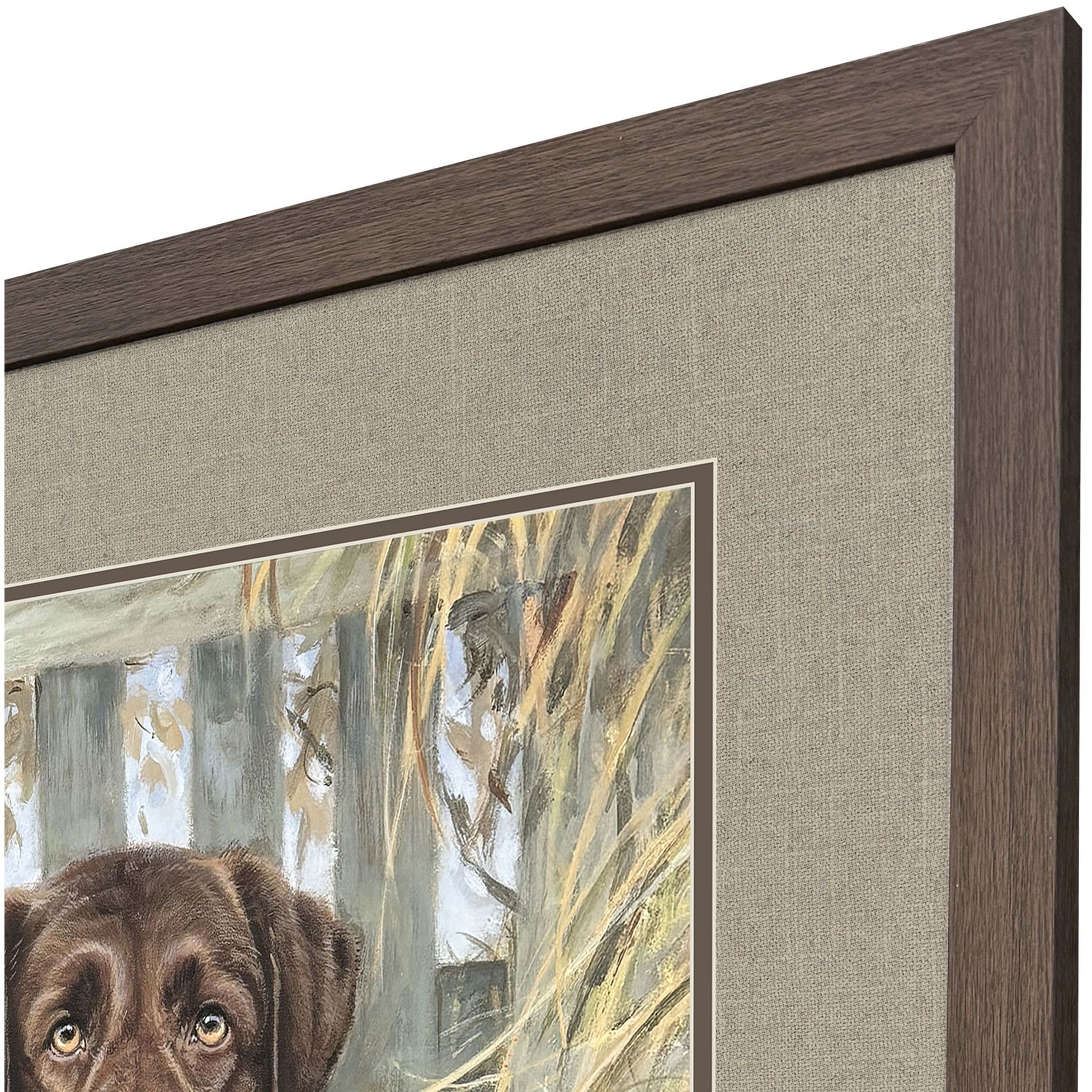 Bud Brown and Green and Multi Framed Art