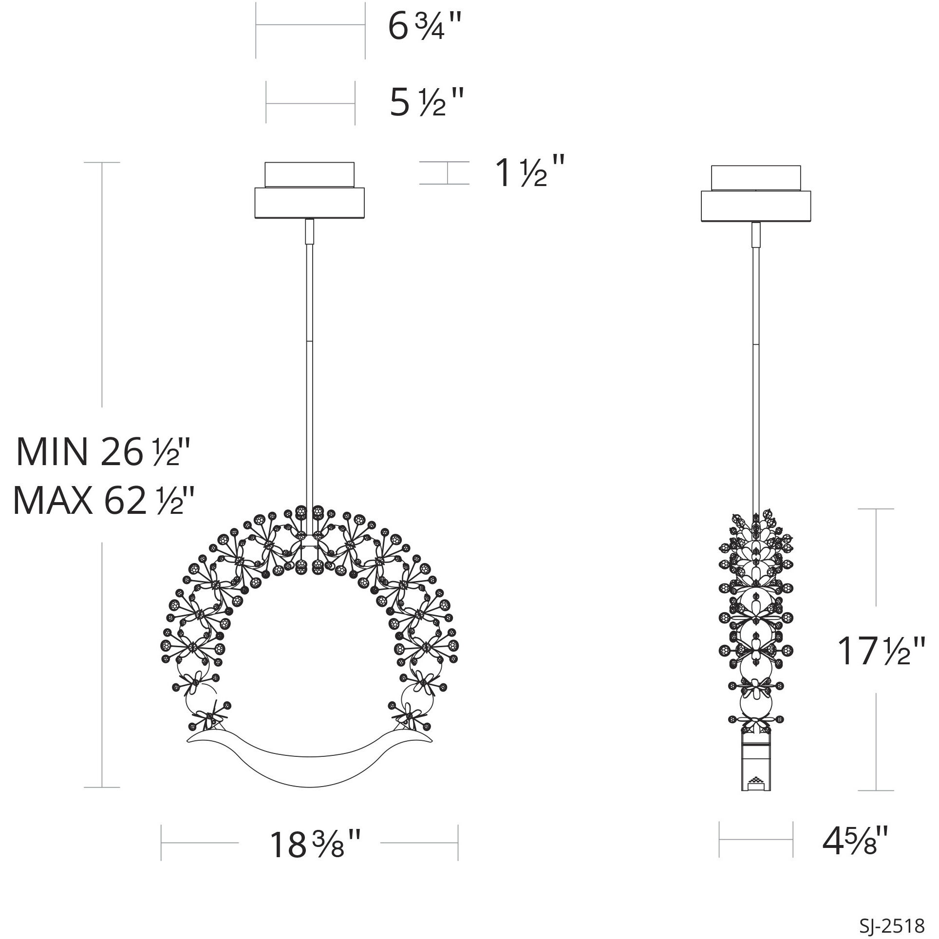 Forever Laurel LED 4.6 inch Black Pendant Ceiling Light