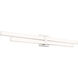 Zane LED 40 inch Chrome Vanity Wall Light