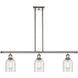 Ballston Caledonia 3 Light 36 inch Polished Nickel Island Light Ceiling Light in Mica Glass, Ballston