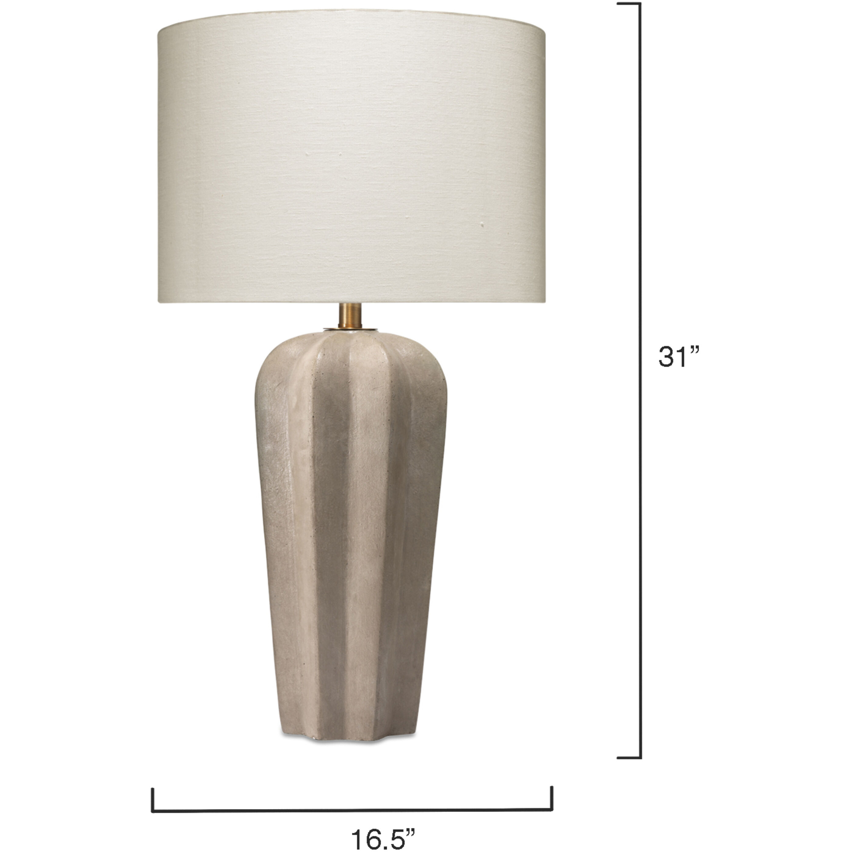 Regal 31 inch 150.00 watt Grey Cement Table Lamp Portable Light