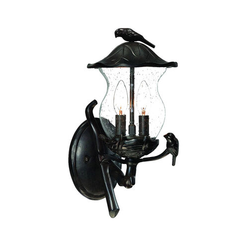 Avian 2 Light 17 inch Black Coral Exterior Wall Mount