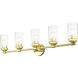 Whittier 5 Light 35 inch Polished Brass Vanity Wall Sconce Wall Light, Large