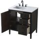 Blakely 32 X 34 inch Chocolate Oak Bathroom Vanity Cabinet