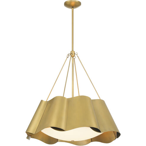 Waveform 4 Light 26 inch Legacy Brass Pendant Ceiling Light