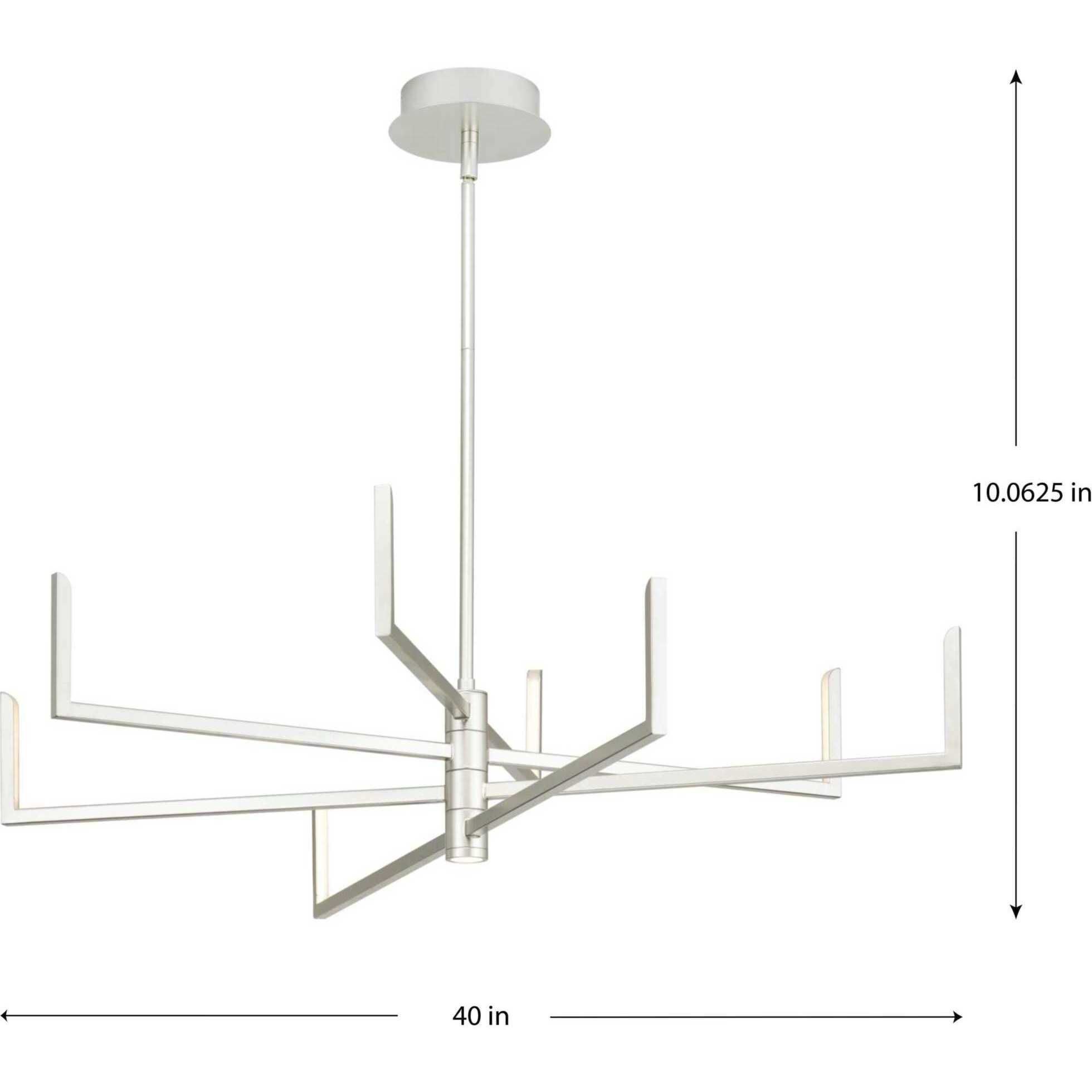 Pivot LED LED 40 inch Burnished Nickel Chandelier Ceiling Light, Progress LED