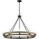 Ramsey 10 Light 34 inch Matte Black with Aspen Chandelier Ceiling Light