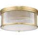 Carnaby 4 Light 18 inch Modern Gold Flush Mount Ceiling Light