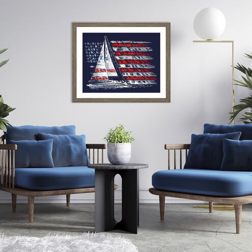 Sporting Blue and Red and White Framed Art