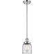 Ballston Small Bell 1 Light 5 inch Polished Chrome Pendant Ceiling Light in Clear Glass, Ballston