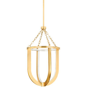 Tournu LED 16.25 inch Aged Brass Indoor Lantern Ceiling Light