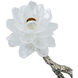 Sitting Bird on Branch Silver and Black Décor