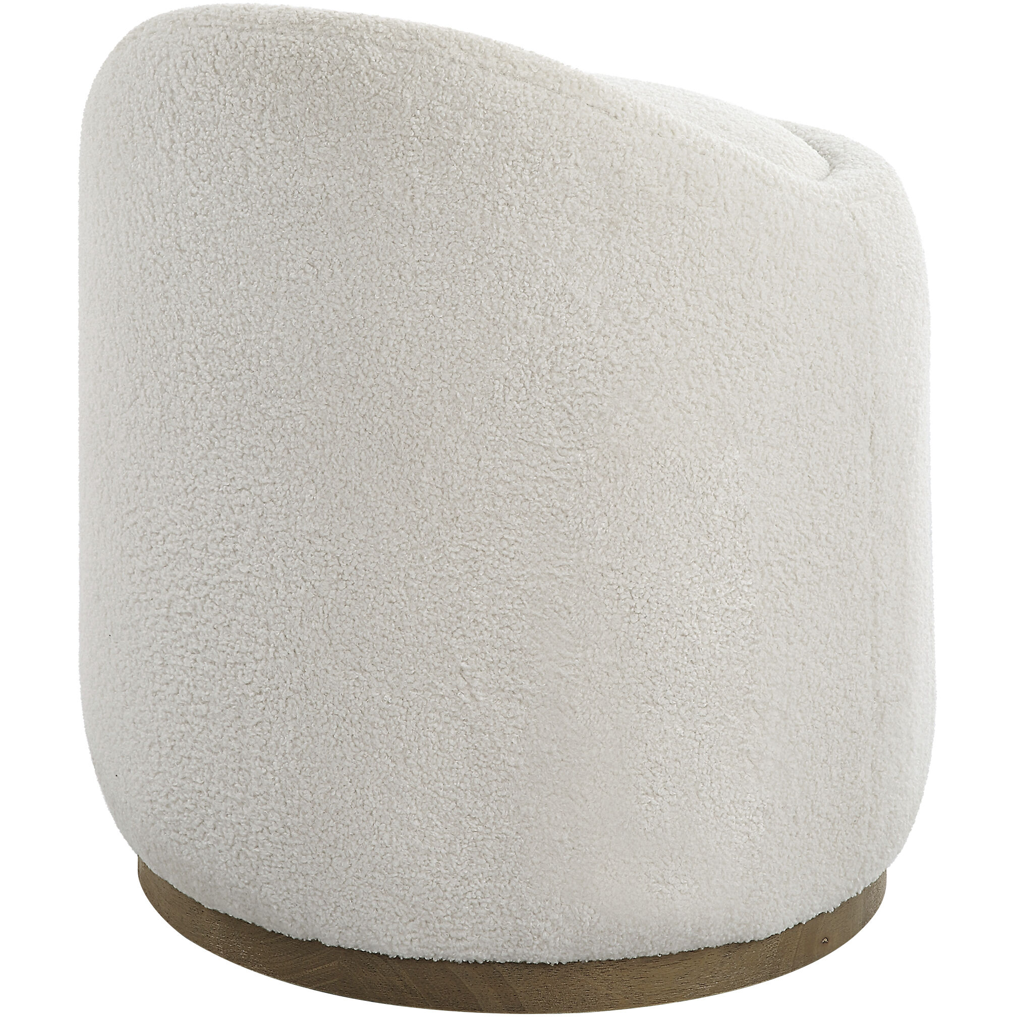 Swirl 24 inch Solid Wood and Neutral Polyester Ottoman